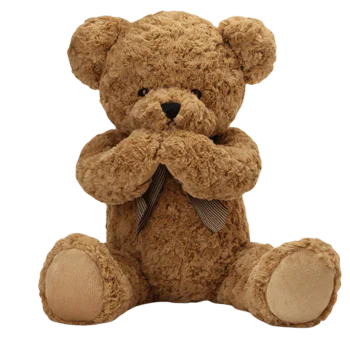 Shy Teddy Bear Toy - Light Brown