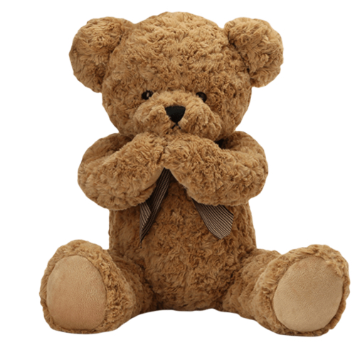 Shy Teddy Bear Toy - Light Brown