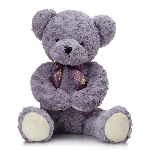 Shy Teddy Bear Toy - Purple