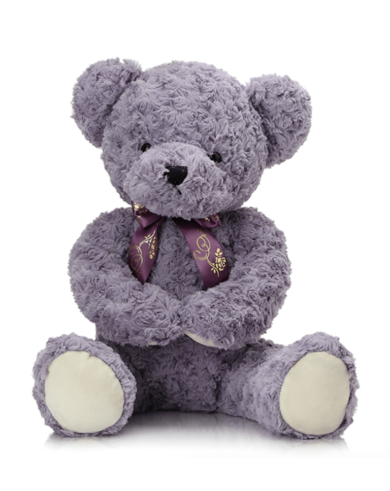 Shy Teddy Bear Toy - Purplea