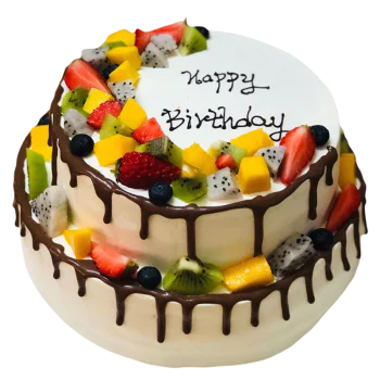 Birthday Double Chocolate Cake 8+6 inches