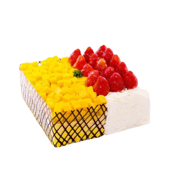 Fresh Cream Birthday Cake - Mango and Stawberry Combo Fresh Cream Birthday Cake - Mango and Stawberry Combo