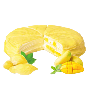Fresh Cream Birthday Cake - Mango and Durian Combo Filling Fresh Cream Birthday Cake - Mango and Durian Combo Filling