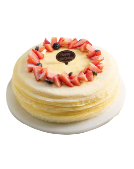 Fresh Cream Birthday Cake - Durian Filling