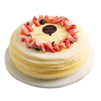 豪华榴莲鲜奶油生日蛋糕