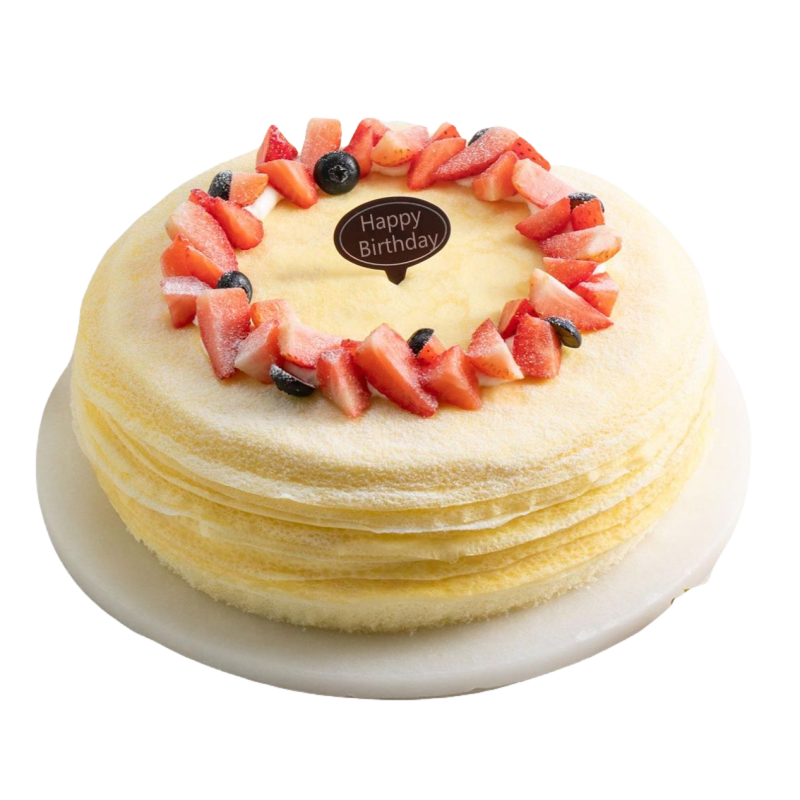 豪华榴莲鲜奶油生日蛋糕