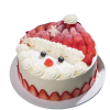 Christmas Fresh Cream Birthday Cake - Santa Claus