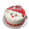 Christmas Fresh Cream Birthday Cake - Santa Claus