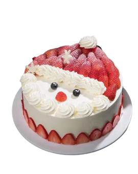 Christmas Fresh Cream Birthday Cake -Santa Claus