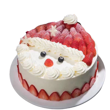 Christmas Fresh Cream Birthday Cake - Santa Claus Christmas Fresh Cream Birthday Cake - Santa Claus
