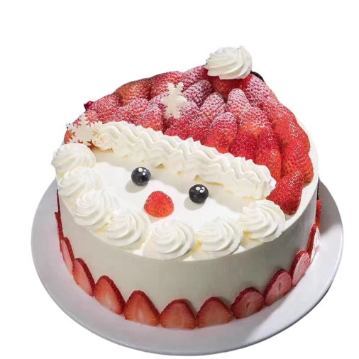 Christmas Fresh Cream Birthday Cake -Santa Claus