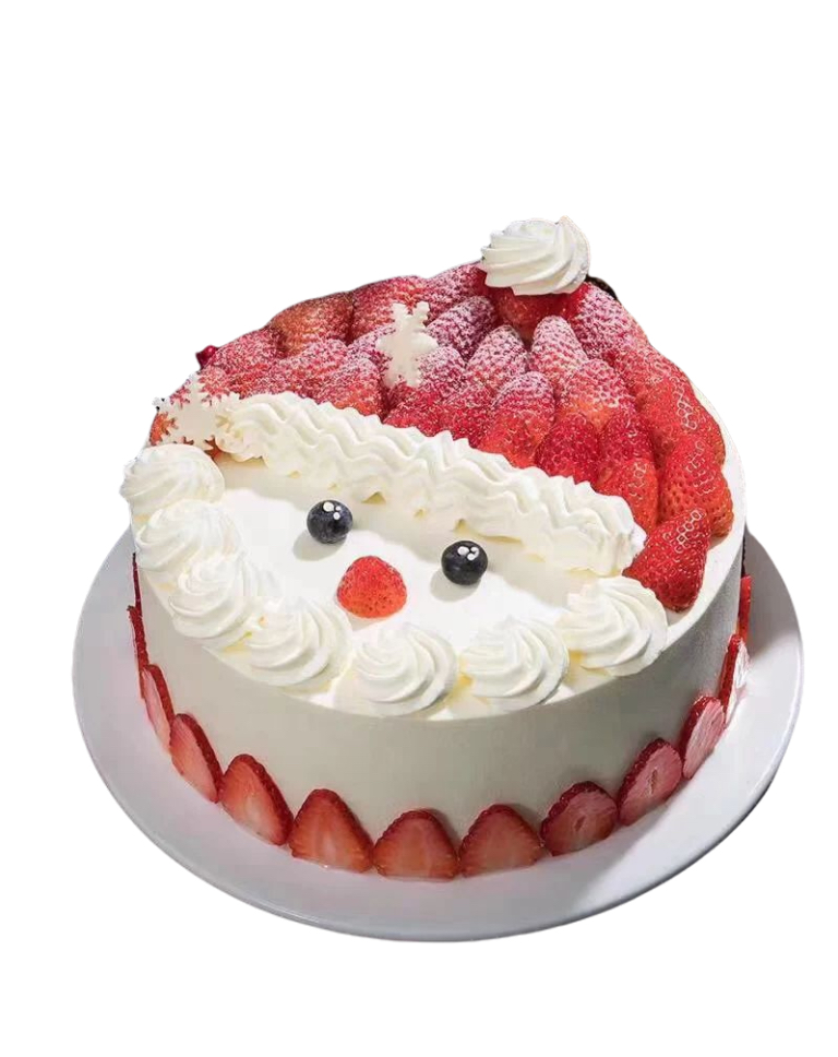 Christmas Fresh Cream Birthday Cake -Santa Clausa