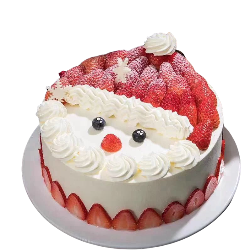 Christmas Fresh Cream Birthday Cake - Santa Claus