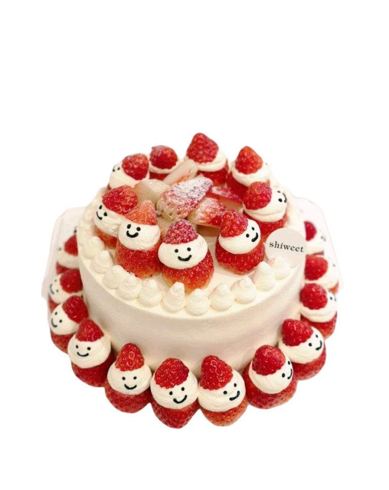 Christmas Fresh Cream Strawberry Birthday Cake 
