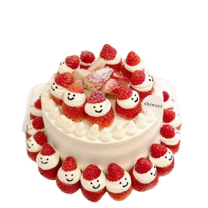 Christmas Fresh Cream Strawberry Cake Special Edition
