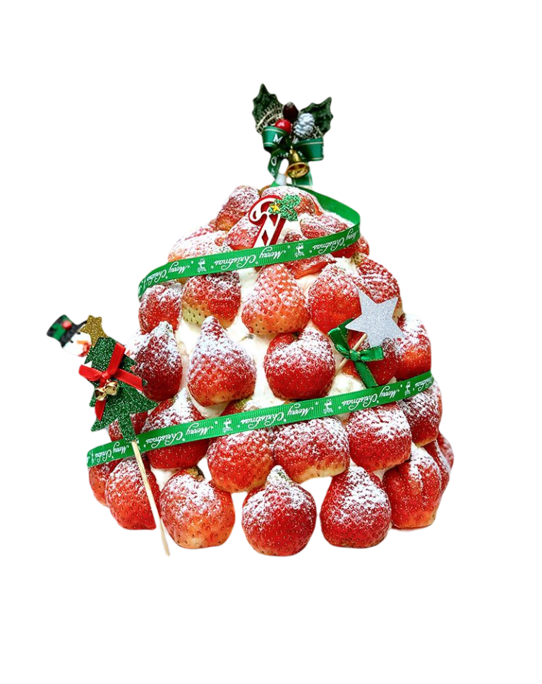 Christmas Fresh Cream Strawberry Birthday Cake 