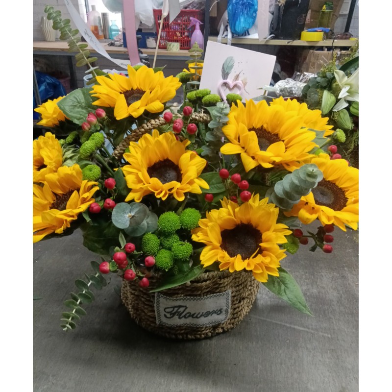 Sunflower Joy Basket