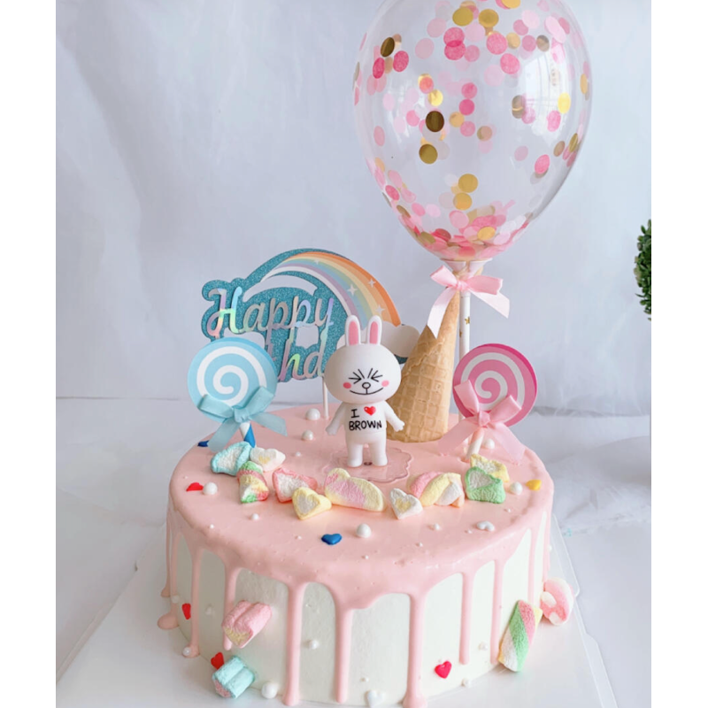 Brown Bear & Bunny Cream Cake