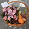 Fruits Basket - Roses, Lilies, Grapes, bananes Etc.