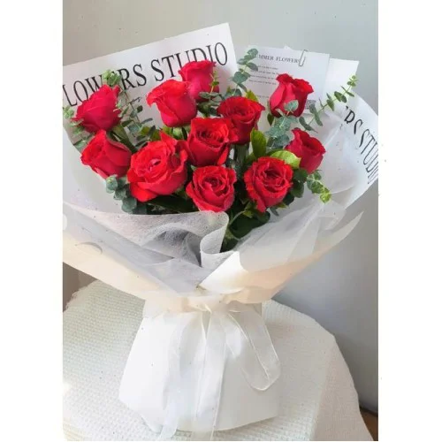 Scarlet Grace roses delivered to customer