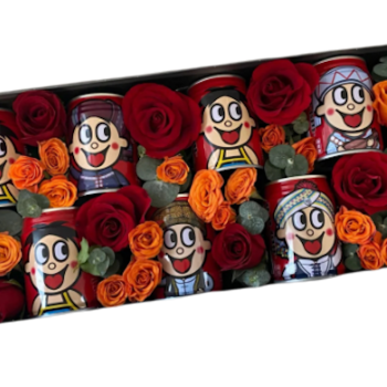 Christmas Flowers Gift Box Ho Ho Ho