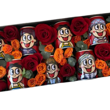 Christmas Flowers Gift Box Ho Ho Ho