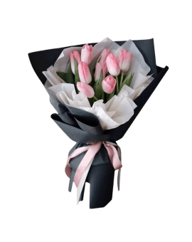 9 Pink Tulips 
