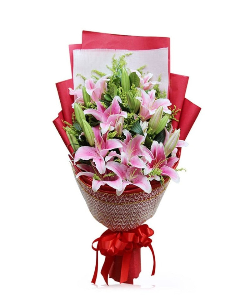 21 Pink Lilies