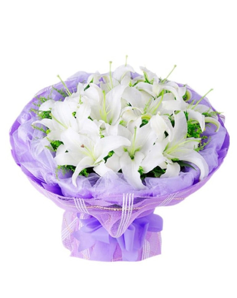 21 White Lilies