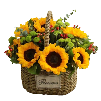Sunflower Joy Basket Sunflower Joy Basket