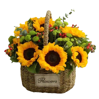 Sunflower Joy Basket Sunflower Joy Basket