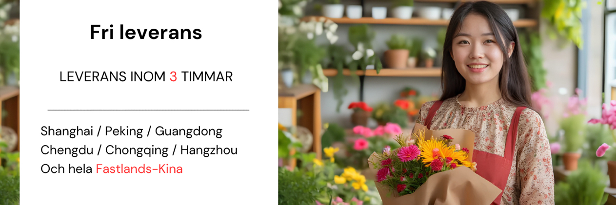 Blomsterleverans till Kina - Pålitlig blomsterleverans