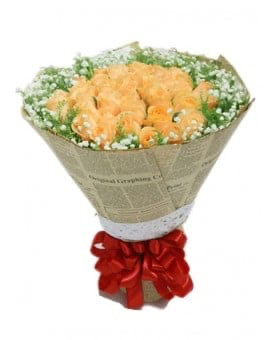 33 Champagne Roses