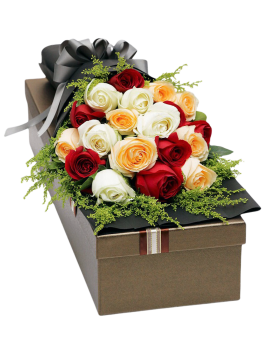 20 Mixed Roses in Luxury Box