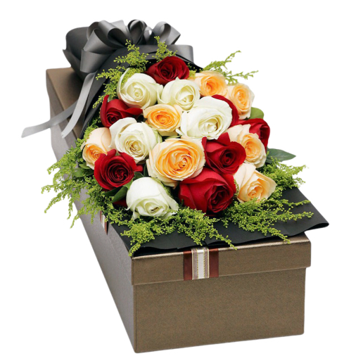 20 Mixed Roses in Luxury Box