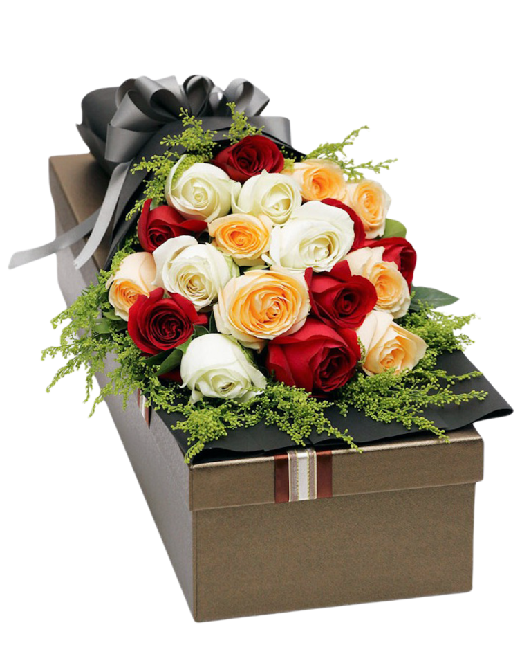 20 Mixed Roses in Luxury Box