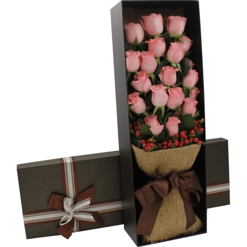 20 Pink Roses in Luxuy Box