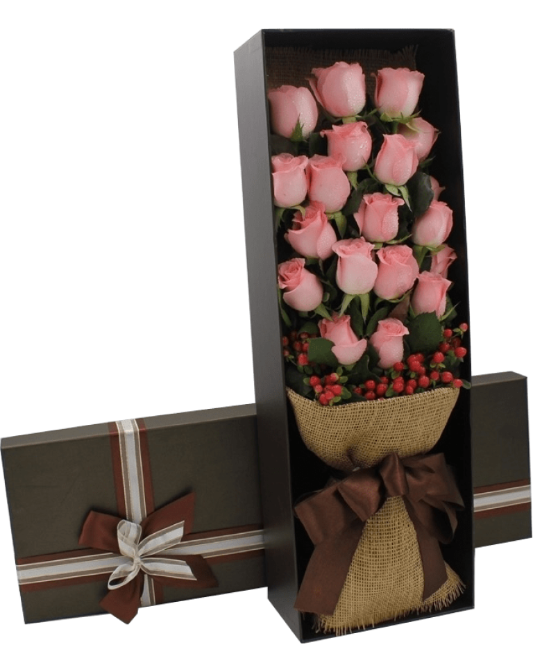 20 Pink Roses in Luxuy Box