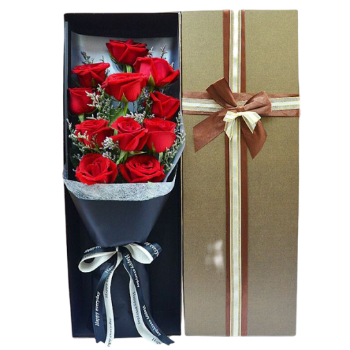 11 Red Roses in Luxury Box