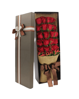 20 Red Roses in Luxury Box