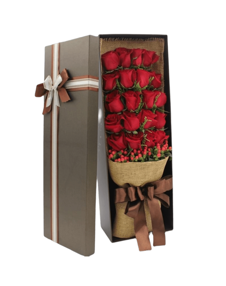 20 Red Roses in Luxury Boxa