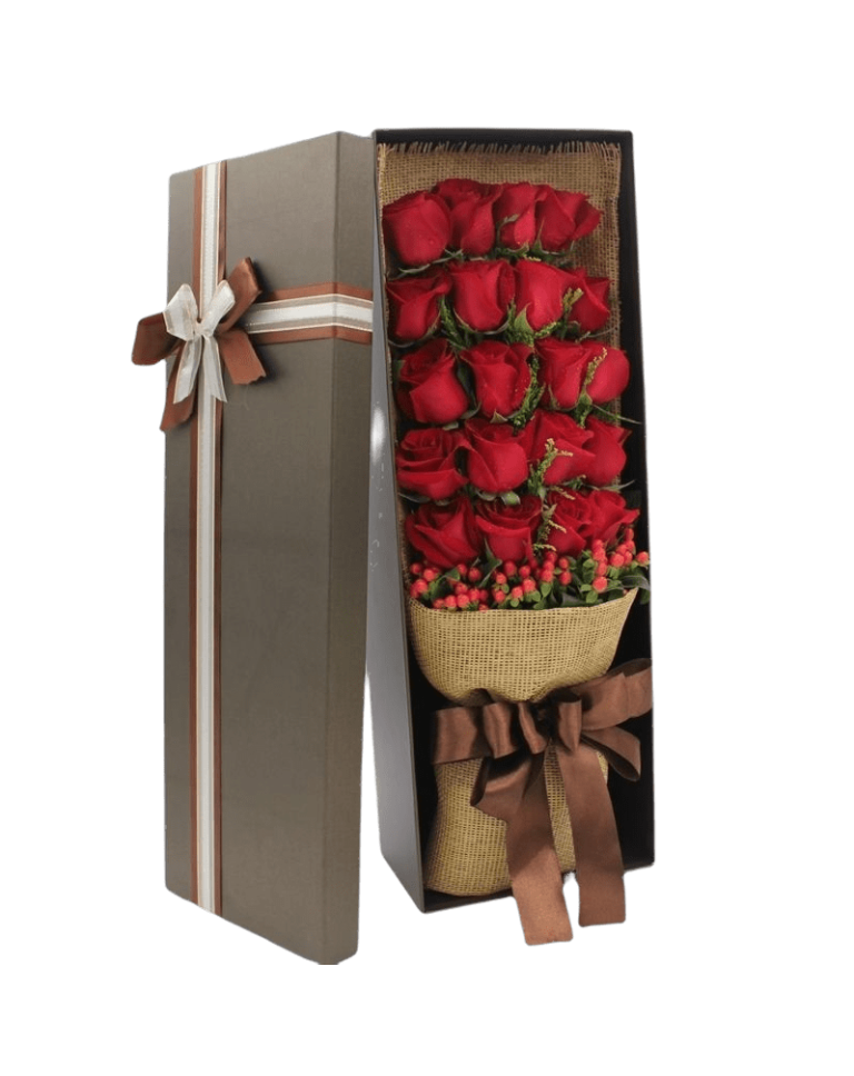 20 Red Roses in Luxury Box