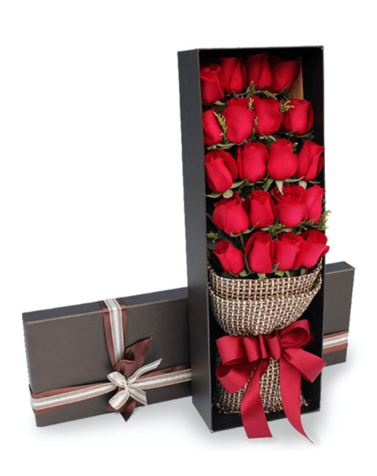 20 Red Roses in Luxury Boxa