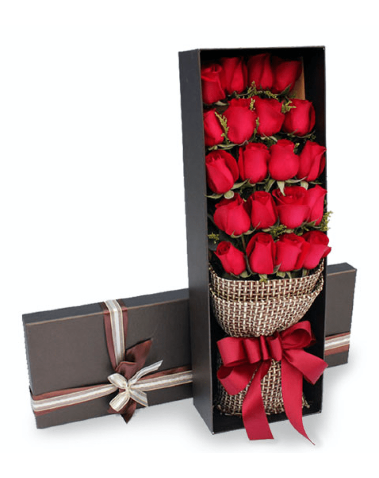 20 Red Roses in Luxury Box