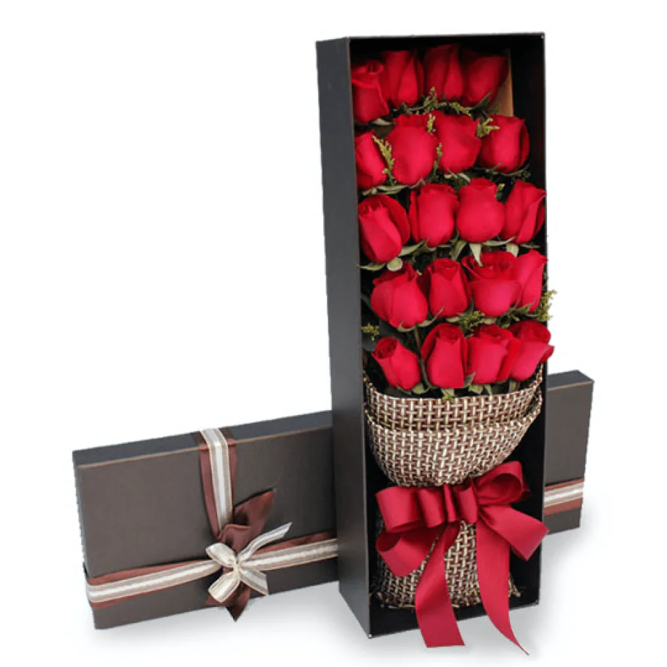 The True Love 33 Red Roses luxury box product photo